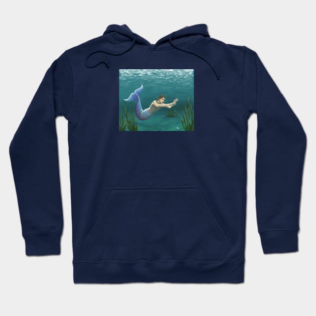 Merman underwater Hoodie by JaqiW